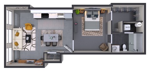 1 bed 1 bath A at Textile Apartments, Cincinnati, 21286